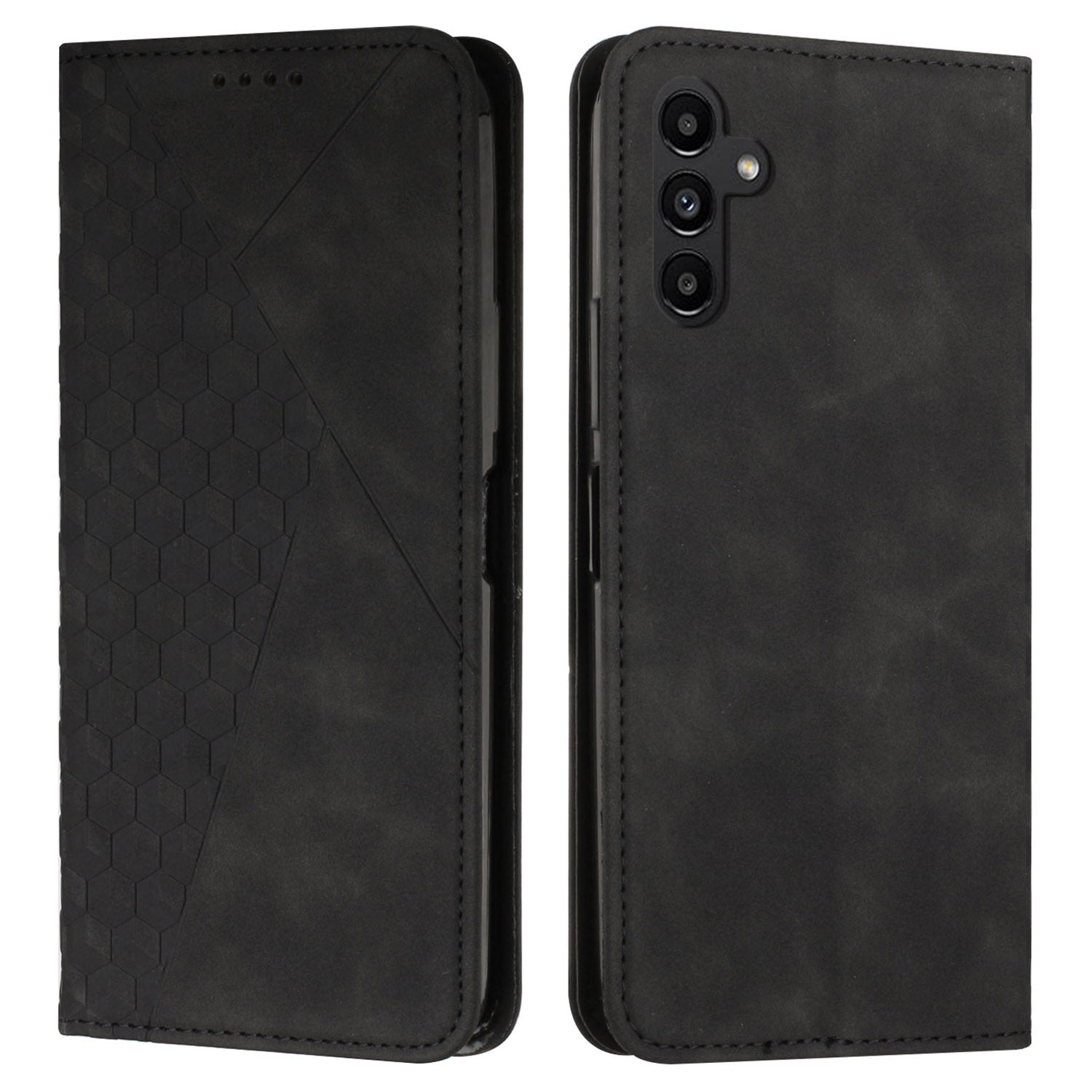 Kryt na peněženku pro Samsung Galaxy A24 4G Flipové PU kožené pouzdro na telefon Rhombus Folio s potiskem Kryt na peněženku pro Samsung Galaxy A24 4G Flipové PU kožené pouzdro na telefon Rhombus Folio s potiskem